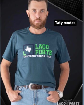 Camiseta masculina gola O